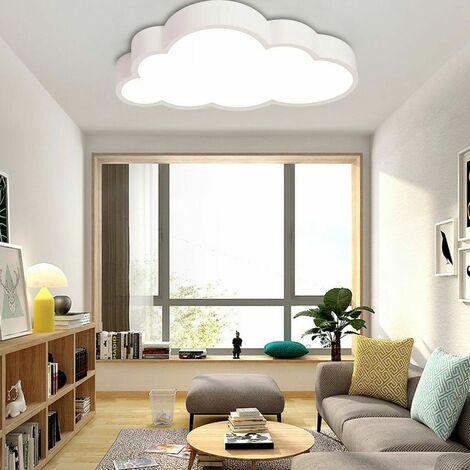 Plafonnier LED lampe de plafond L 48 cm pour salle à manger chambre  luminaire nuage