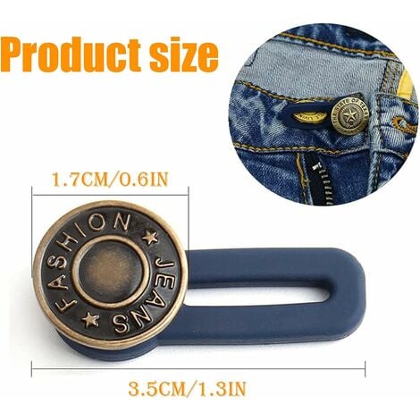 Bouton d'extension de taille élastique pour jeans, bouton d