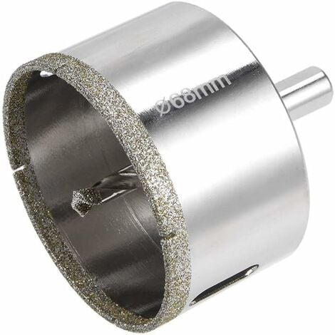 Scie cloche diamantée 68 mm, foret pilote central, scie cloche avec  revêtement de surface diamant pour