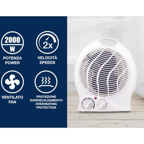 Chauffage Soufflant Céramique PTC Ninonly – Chauffage Rapide 3s, 2 Niveaux (550W/900W), Inclinaison 45°, Silencieux