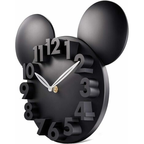 Horloge murale silencieuse pour chambre d'enfant, horloge de maternelle,  grands