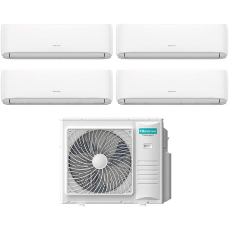 Hisense Quadri Split Inverter-Klimaanlage Serie HI-COMFORT 7+7+12 mit 4AMW105U4RAA R-32 Wi-Fi Integrated 7000+7000+12000 - Neu