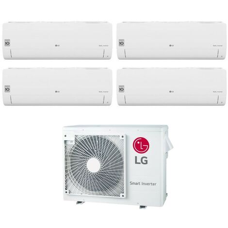 LG Quadri Split Inverter-Klimaanlage Libero Smart Series 7+7+18 mit MU4R27 U40 R-32 Wi-Fi Integrated 7000+7000+18000 - Neu