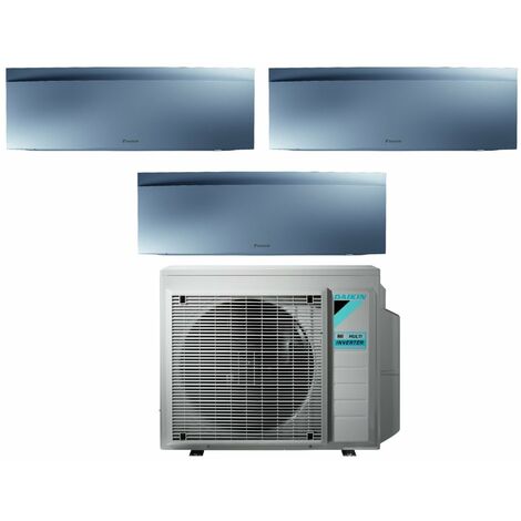 Daikin Bluevolution Trial Split Inverter Klimagerät Serie EMURA SILVER III 9+12+15 mit 3MXM68N R-32 Wi-Fi Integrated 9000+12000+15000 Farbe Silber - Italienische Garantie (1/5)