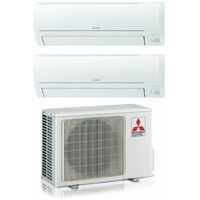 Mitsubishi Electric Dual Split Inverter-Klimagerät Serie SMART MSZ-HR 9+12 mit MXZ-2HA40VF R-32 Wi-Fi Optional 9000+12000