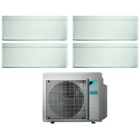 Daikin Bluevolution Quadri Split Inverter Klimagerät Serie STYLISH WHITE 5+5+15 mit 4MXM80N R-32 Wi-Fi Integrated 5000+5000+15000 Farbe Weiß - Italienische Garantie