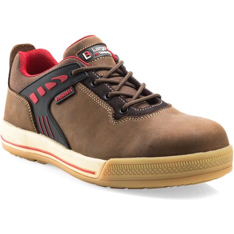 Buckbootz Largo Bay Safety Work Trainer Shoes Brown (Sizes 6-13) Men's