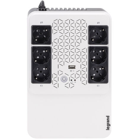 UPS Bticino Legrand 800VA Monofase - Gruppo Di Continuità Per PC, Con Regolazione Tensione E Presa USB, Autonomia 15 Min