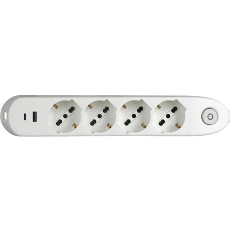 Ciabatta Multipresa 4 Prese Schuko Bipasso 2 USB Bticino 3684DBU