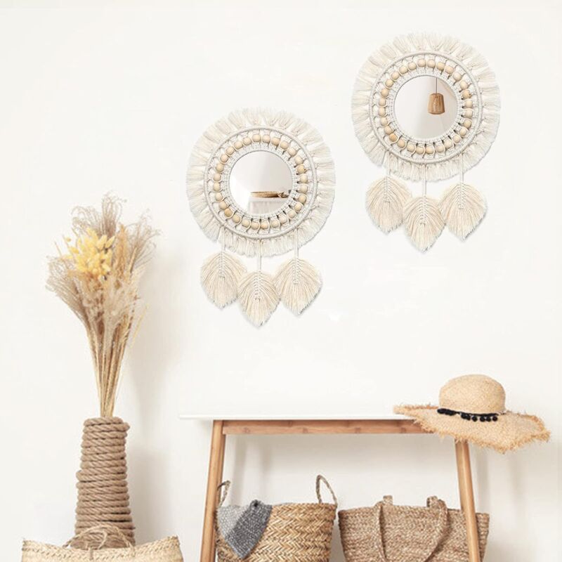 Kamer Decoratie Dames Dreamcatcher Macramé Dromenvanger – Handgemaakt – 20 Cm Diameter – Boho Wanddecoratie Kamer Decoratie Dames Dreamcatcher Macramé Dromenvanger – Handgemaakt – 20 Cm Diameter – Boho Wanddecoratie