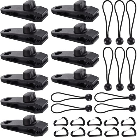 Zelt-Planen-Clip, 30 Stück Planen-Klemme, Zelt-Clips, robuste Planen-Clips, Planen-Clip Markisen, Krokodilmaul-Zelt-Clips für Zelte, Planen, Markisen, Wohnwagen (30 Stück)