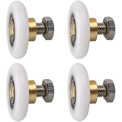 4 Stück Duschtürrolle, Rollenrolle für Duschtür, Schieberollen, Tür-Ersatzrad für Rolle (20 mm) (1/5)
