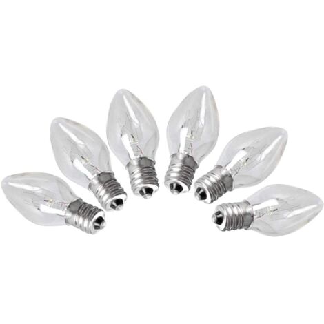 Packung mit 6 Himalaya-Salzlampenbirnen E12, 15 Watt für Raumbeleuchtung, Dekor, 220–240 V