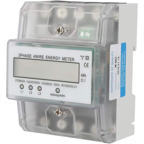 220V/380V 5-80A Energiezähler DTM024 Wattmeter Dreiphasiger 4P elektrischer KWh-Digitalzähler mit LCD, anderen Stromverteilungs- und Steuergeräten NPTERBL (1/5)