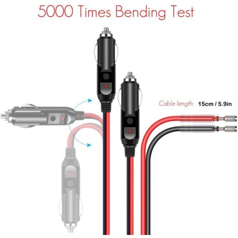 2 Zigarettenanzünder-Verlängerungen Mit Schalter - 12V/24V Auto-Kabel Für Wohnmobil & Boot