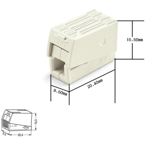 100 ANSCHLÜSSE FÜR BELEUCHTUNGSLICHTER 3 EINGÄNGE 0,5-2,5 MM² - 224-112 (1/5)