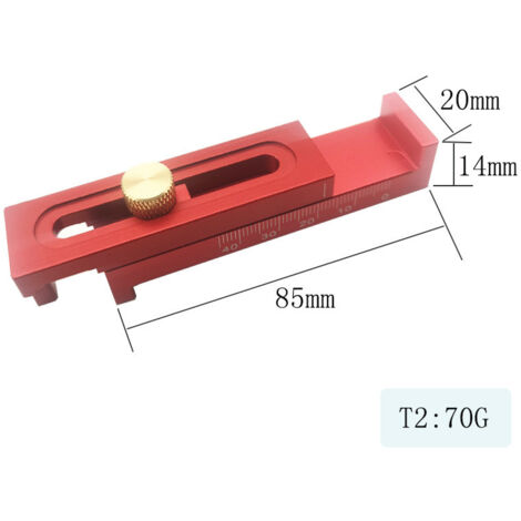 Tischsägen-Höhenmesser Aus Aluminium – Doppelte Skala (metrisch/Zoll), 15x9 Cm, Leicht & Präzise – Für Gehrungen, Sägehöhe & Tiefe
