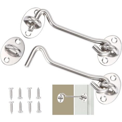 Gatuida 2 Stück Kabinenhaken Schwarz - Windhaken Für Fenster Und Türen