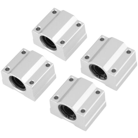 Linearlager-Gleitblock, 4 Stück/Set SCS12UU Linearbewegung, Aluminium-Kugellager-Gleitblock, Innendurchmesser 12 mm, weit verbreitet in Elektrowerkzeugen