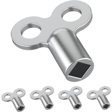 Set mit 5 Ablassschlüsseln für Heizkörper – Ablassschlüssel aus robustem Aluminium – Ablassschlüssel für viele Heizkörper – Praktischer Ablassschlüssel für Heizungen