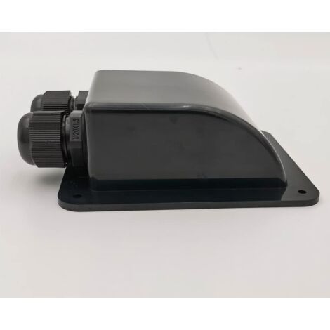 Wasserdichte Solar-Kabeleinführungs-Kabelverschraubung, doppelte Kabeleinführungs-Kabelverschraubung für alle Kabeltypen 6 mm² bis 12 mm² für Solarmodule auf Anhänger, Boot (schwarz, 2 Stück)