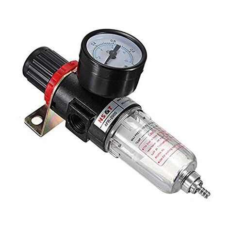 1/4-Zoll-Luftdruckregler, Luftkompressorfilter, Feuchtigkeitsabscheider, Filterfeuchtigkeit, saubere und trockene Luft, Schutz von Druckluftwerkzeugen und pneumatischen Geräten (1/5)