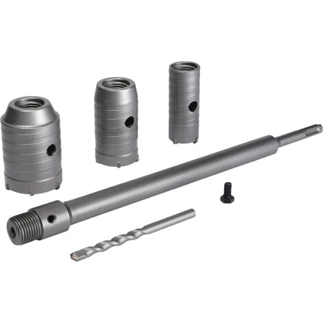 Lochsägenbohrer, Ø30 mm, 40 mm, 50 mm Lochsägen-Set, Betonbohrer 350 mm SDS Plus-Verlängerungsstange, Wolframkarbidspitze, Lochsäge für Ziegel, Stein, Beton, Zement
