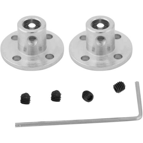 Flanschkupplung – 2 Stück M3 starre Flanschkupplung, Motorwellenkupplung, Steckverbinder, Innendurchmesser 6 mm, Außendurchmesser 10 mm