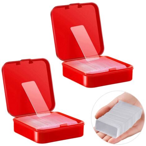 Extra starkes doppelseitiges Klebeband, 120 Stück, waschbares transparentes Klebeband, wiederverwendbares, superstarkes wasserdichtes Klebeband für Heimwerker, Zuhause oder Auto