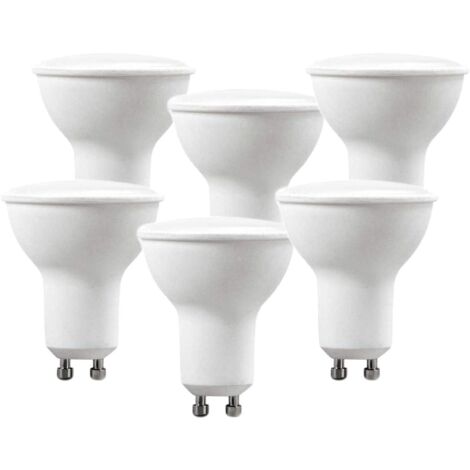 GU10-LED-Lampe, 5 W, 220 V, 400 Lumen, 120-Grad-Winkel, Opaldiffusor, 6000 K (X6, Kaltweiß) [Energieklasse A++]