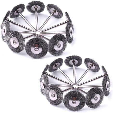 20 Stück 1 Zoll/25 mm Schneidbürste Mini-Drahtbürste für Stabschleifer-Rotationswerkzeuge