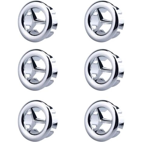 6 Stück Spülbecken-Überlaufring, Küchen-Überlauf-Runddeckel, Überlauf-Spüle-Lochblende, für Waschbecken, Badezimmer, Küche (Silber)