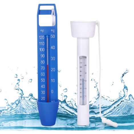 Pool-Thermometer, schwimmendes, stoßfestes Pool-Thermometer mit Seil für alle Schwimmbäder, Spas, Whirlpools, Aquarien und Fischteiche
