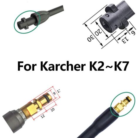 4er Set C-Clips Für Kärcher Hochdruckreiniger K2-K7 - Grau & Gelb Quick Connector
