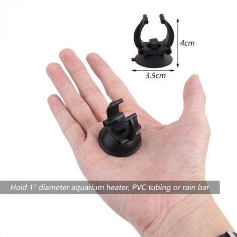 15 Stück Aquarium-Saugnapf-Clips – Schwarz, Silikon, Durchmesser 28 Mm