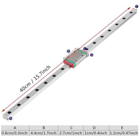 Sourcing Map Linearführung SK25 - Schienenführungsstange Für 25mm Welle Aluminium