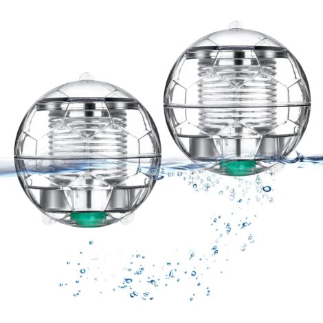 Lampe, Schwimmbadleuchte, Solarenergie, schwimmende Teichlampe mit Farbwechsel, wasserdicht, hängende Kugelleuchte für Garten, Pool, Baum, ABS-Kunststoff [Energieklasse A]