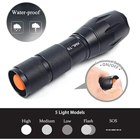 WeiXuan E10 LED Taschenlampen Upgrade – 2 Stück, 3W, 230 Lumen, 3-12V, P13.5S, Für Taschenlampen & Scheinwerfer, Weiß