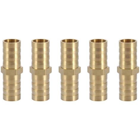 2 Stück Messing L-Verbinder 16mm - 90° Schlauchverbinder Mit Widerhaken