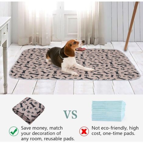 Waschbare Trainingsmatte Für Hunde – 100x70 Cm, Saugstark, Rutschfest, In Khaki