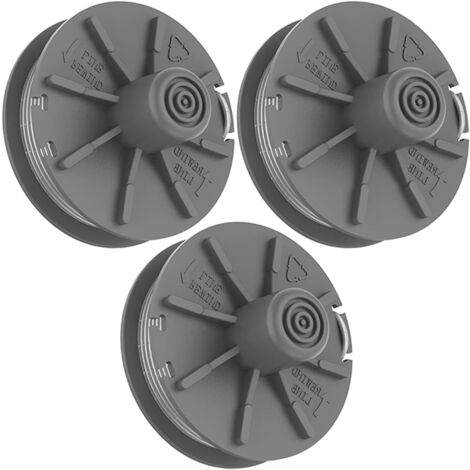 Gardena Trimmerfadenspule, 3-teilige Spule für Turbo-Fadentrimmer 5307-20, 6 m langes Kabel, Ersatz-Rasentrimmerspule für Gardena (1/5)