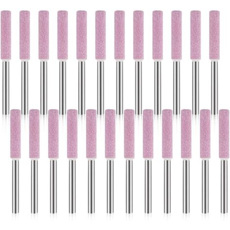 Packung mit 24 Kettensägen-Schärfsteinen, Kettensägenschärfer, Polier- und Schleifwerkzeug, 3 x 4,8 mm
