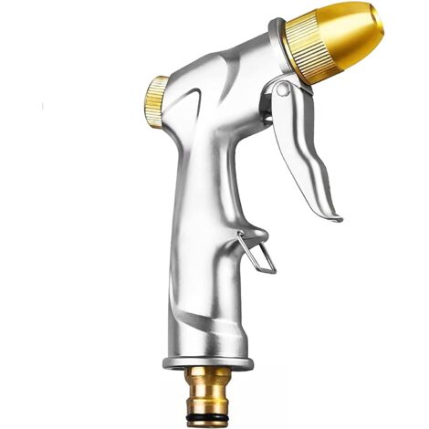 Bewässerungspistole aus Metall, einfache Durchflusskontrolltaste, professioneller Hochdruck-Gartensprüher, leistungsstark für Autowäsche, Gartenbewässerung