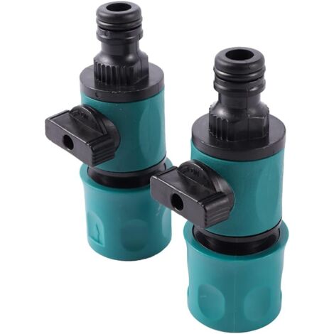 Set mit 2 Schnellanschlüssen für Gartenschläuche mit 16-mm-Ventil (1/5)