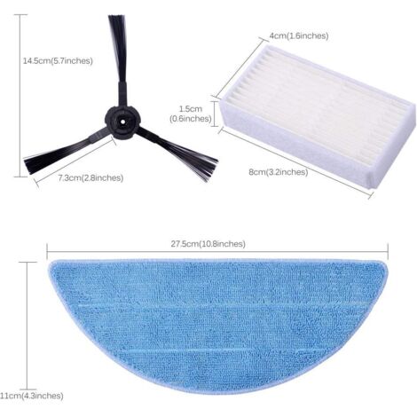 Per ILife ZACO V5s Pro V3 V5 V5s V3s V50 X5 Spazzo... – Grandado - Foto 3