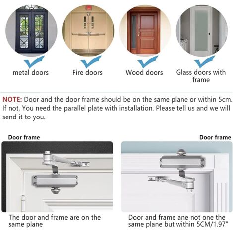 Automatischer Türschließer Mit Dämpfung - 800g Zugkraft Für Holz- & Aluminiumtüren In Weiß