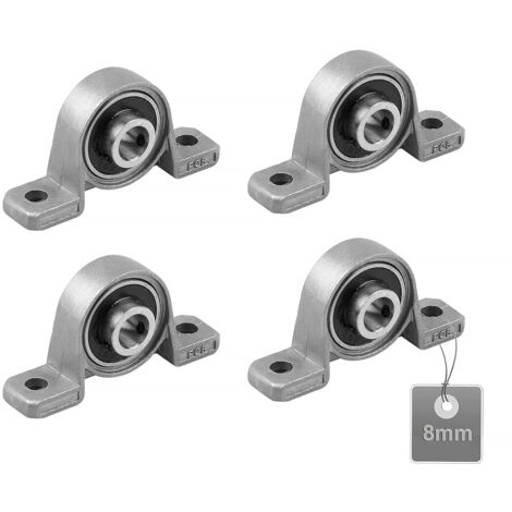 4 Stück Stehlager, Kugellager, Kugellager, Zinklegierungslager, Stehlager, Kugellager, mit massiver Gusseisenbasis (Größe: 8 mm)