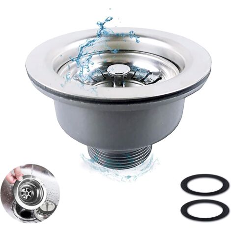 Edelstahl Spülbeckensieb 114mm - Mit PP-Flansch Für Standard-Spülen