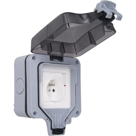 2x Wasserdichte Schalterbox IP66 – 250V, 20A, Flammhemmend, Mit Sicherheitsverriegelung Für Außenbereich
