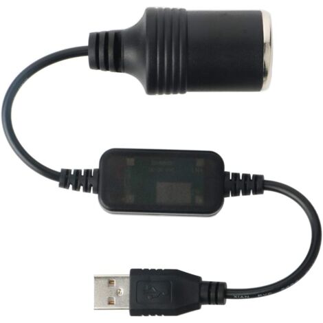 USB-A-Stecker auf Buchse, Zigarettenanzünder-Kabelkonverter 12 V, Auto-Buchse-Konverter, Auto-Zigarettenanzünder-Buchse für GPS E-Dog (1/5)